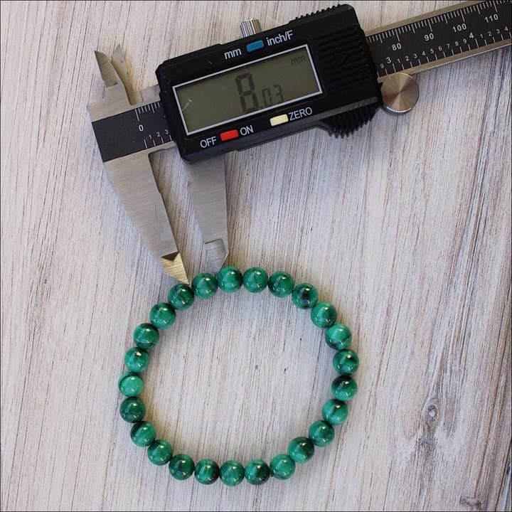 Pebble House - Wholesale Beaded Bracelet - Malachite Bracelet 4mm/6mm/8mm - Crystals & Stones4