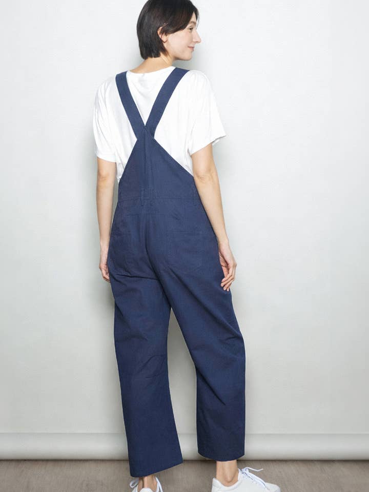 Elloh Collection - Wholesale Overalls - Women's - Relaxed Fit Barrel Leg Cotton Overall w Adjustable Straps14