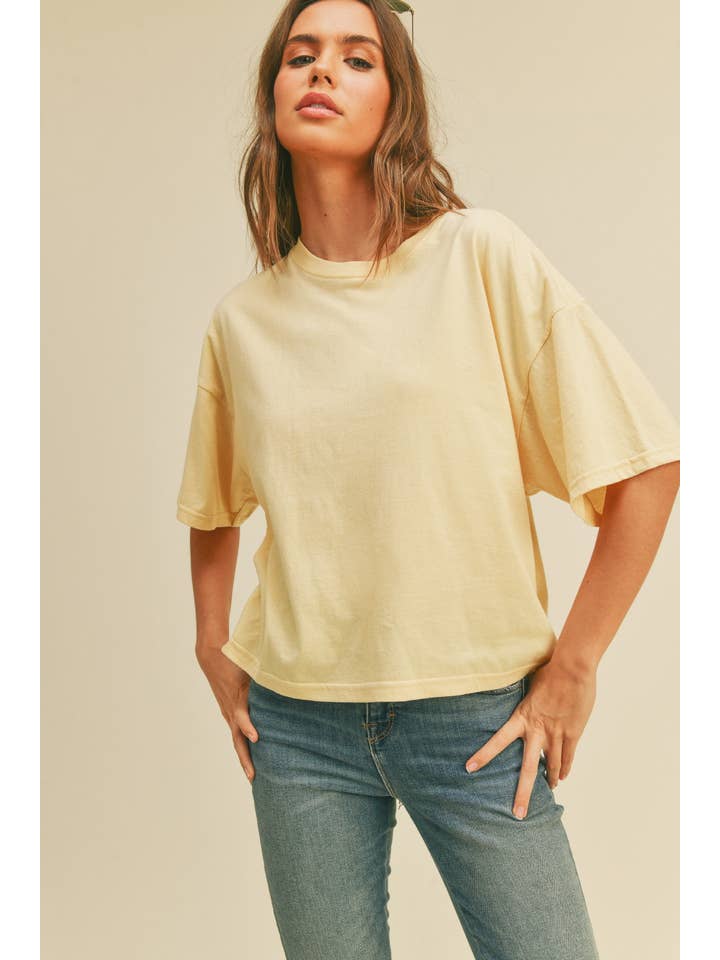 Honestee - Vendita all'ingrosso Maglietta - Donna - Maglietta lunga corta a tinta unita9