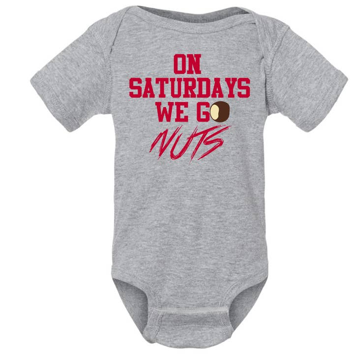 On Saturdays We Go Nuts Onesie for wholesale by Ohio TRUE