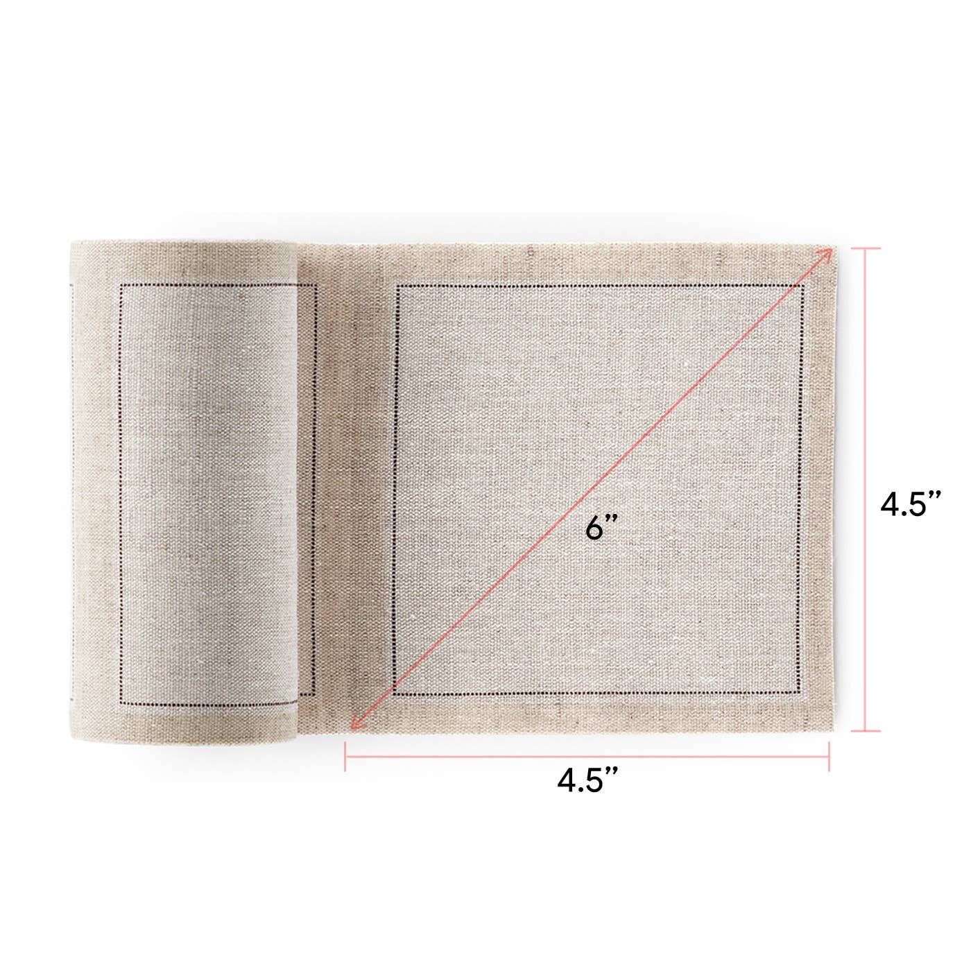 MY DRAP - Vente Serviettes de table en tissu - Serviettes Cocktail en Lin Naturel 50 Unités4