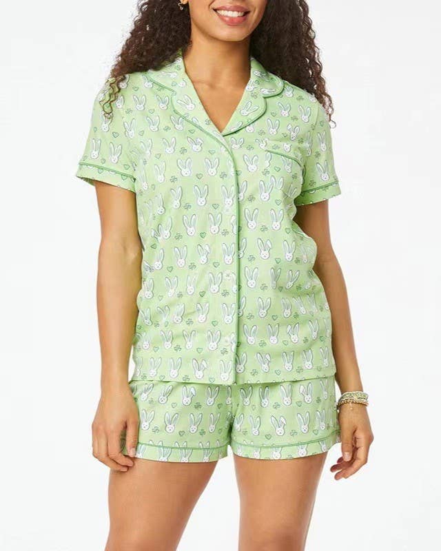 Rosa Clothing - Wholesale Lounge Set - Women's - Comfy Tiger Print Short Sleeve Pajama Set7