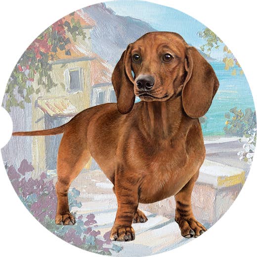 Dachshund, Red Car Coaster for wholesale by E&S Pets