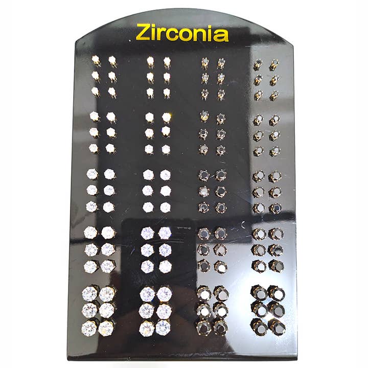 CUBIC ZIRCONIA STUD EARRING SET, JCE 7007 for wholesale by JOIA ACCESSORIES