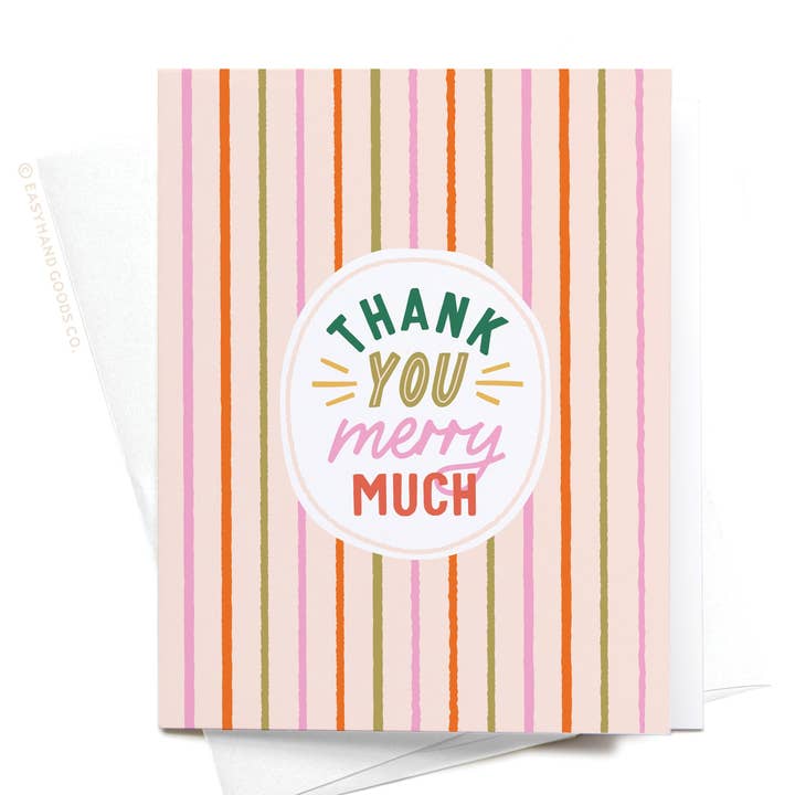 Thank You Merry Much Greeting Card for wholesale by Easyhand Goods – formerly Onderkast