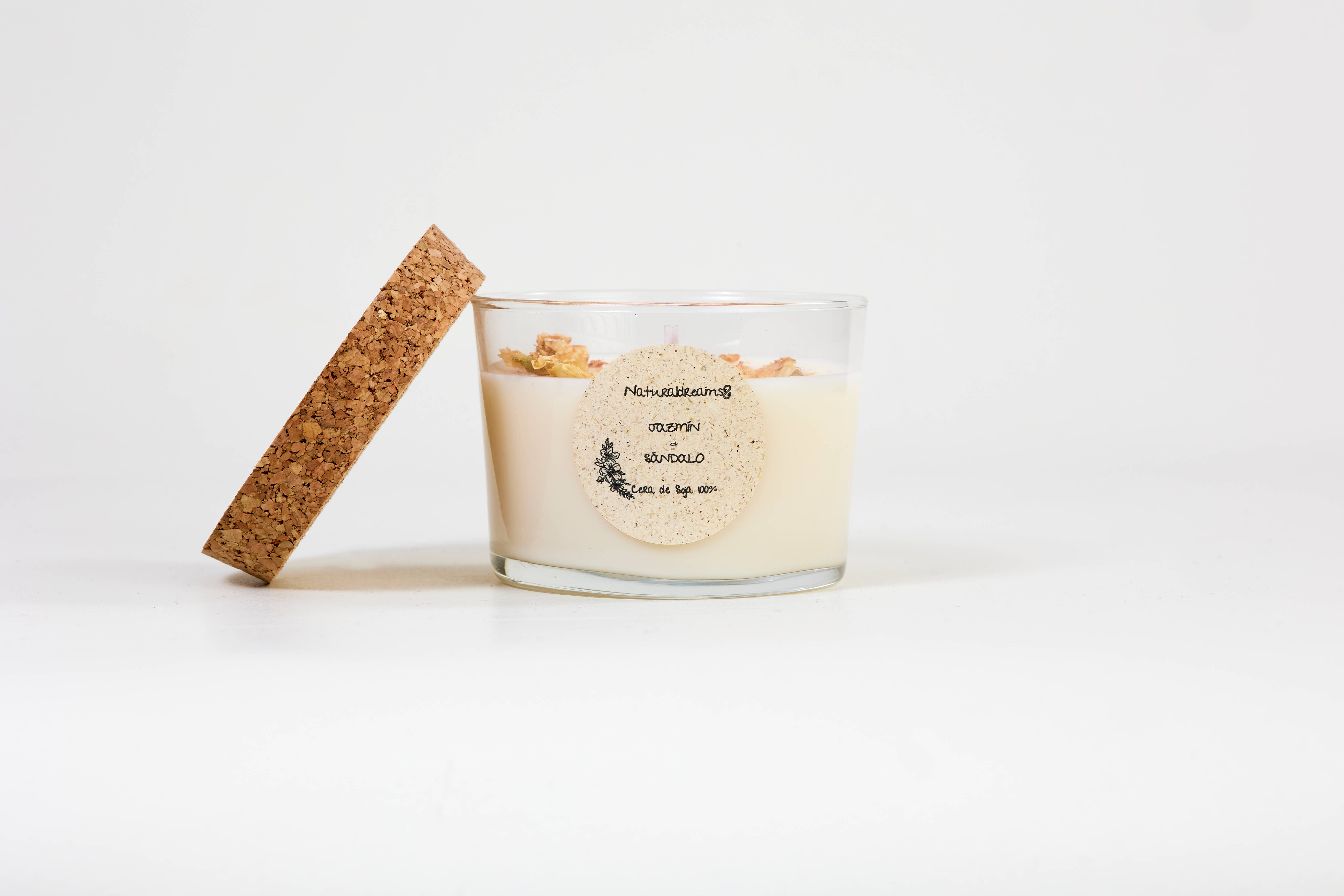 Naturaldreams8 – wholesale Jar/filled candle – JASMINE & SANDALWOOD SOY WAX CANDLE0