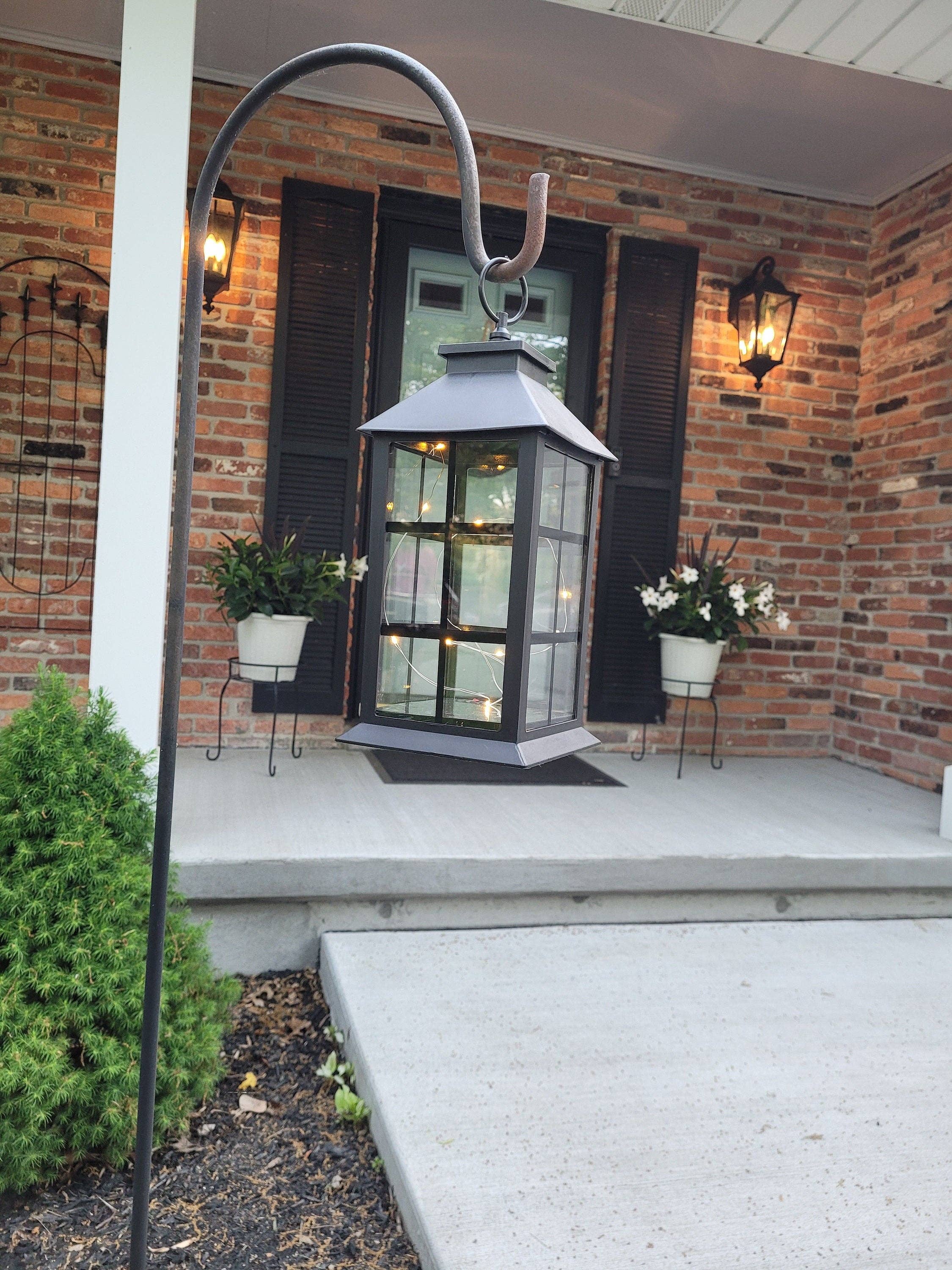 Green Pastures Wholesale - Wholesale Lantern - Lantern -12'' Hanging lantern with fairy lights/multi colors5