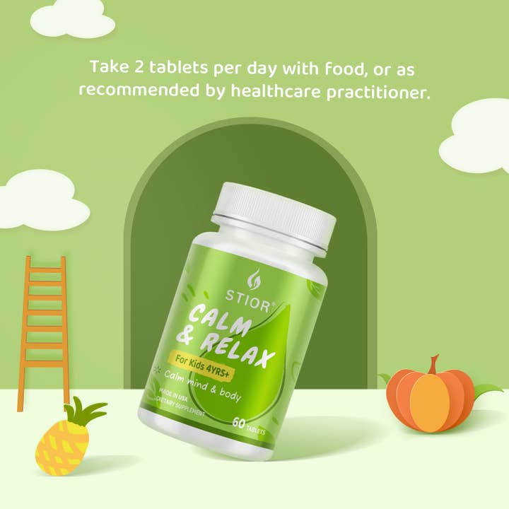 Heivy - Vente Supplément oral/vitamine - Stior Calm & Relax pour enfants de 4 ans et plus4