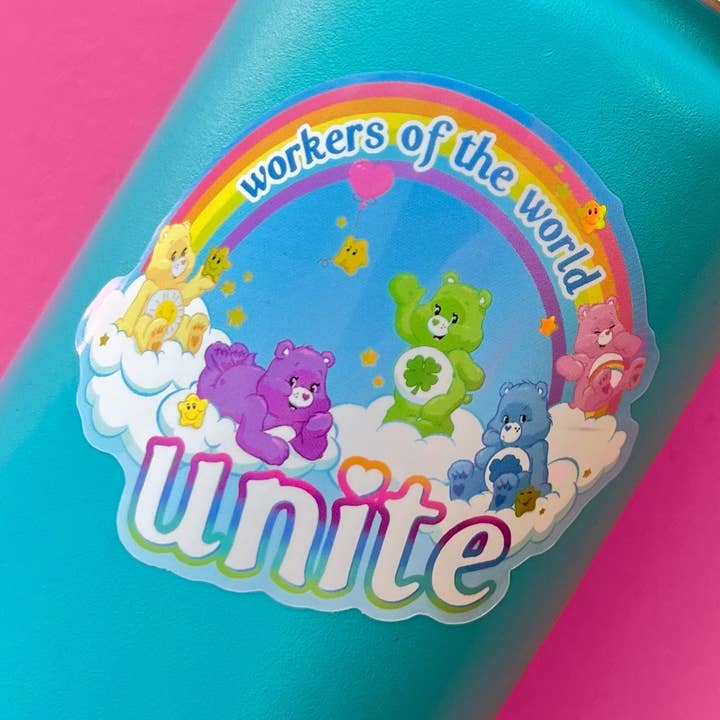 Comrade Bears Holo Stars Sticker for wholesale by Sassed Studios