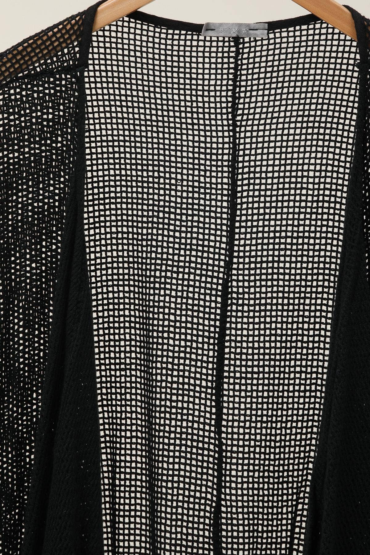 LÉA & LUC - Wholesale Vest - Dames - Opengewerkt vest van 100% katoen met 100% linnen mouwen REF. 608657