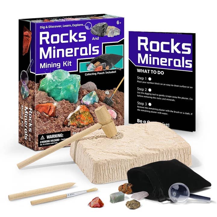 Earth's Gems Boutique - Wholesale Toy Set - Kids - Kid's Rocks and Minerals Mining Kit - Learning Game Set6