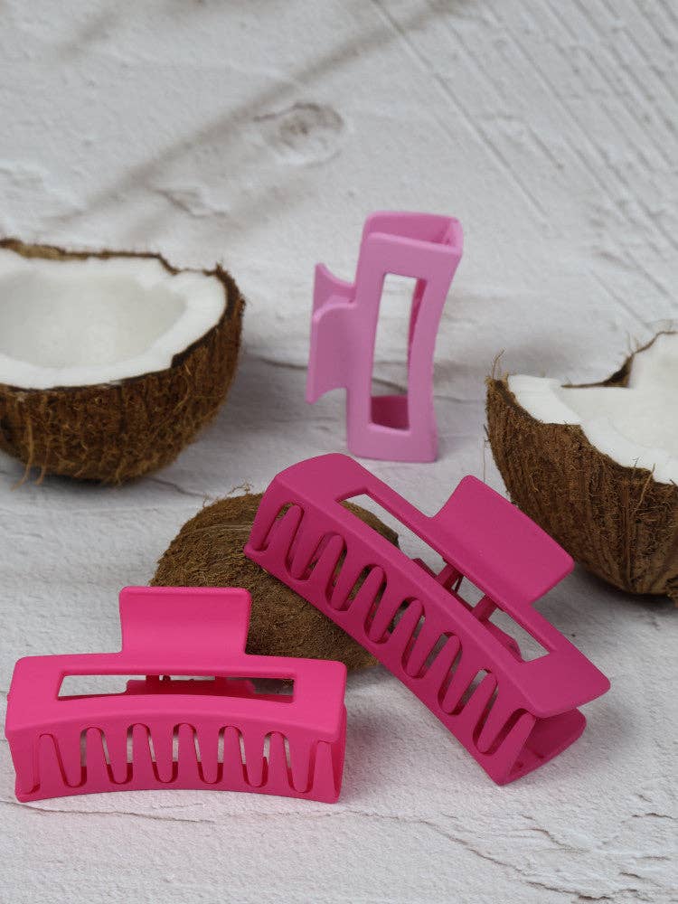 Nakoa The Label - Venta al por mayor Horquilla para el pelo - Mujer - Pinza con forma de garra, rectangular alargada, goma de mascar2