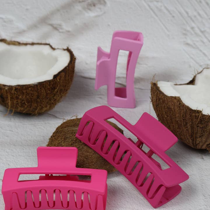 Nakoa The Label - Venta al por mayor Horquilla para el pelo - Mujer - Pinza con forma de garra, rectangular alargada, goma de mascar2