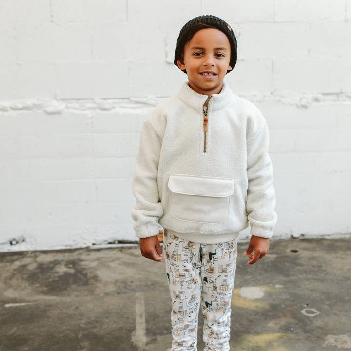 JERSEY SHERPA CON CREMALLERA PARA NIÑO GRANDE | ALABASTRO para venta al por mayor de goumikids