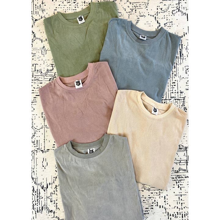 Route 50 Blanks - Wholesale Sublimation Blank T-Shirt - Unisex - SALE: Mist | Unisex Corded Crew | Sublimation Blank Top
