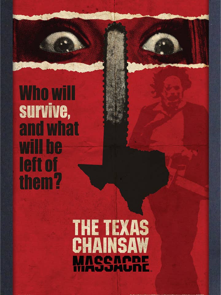 Texas Chainsaw Massacre - Newsprint Framed Print for wholesale by Pyramid America