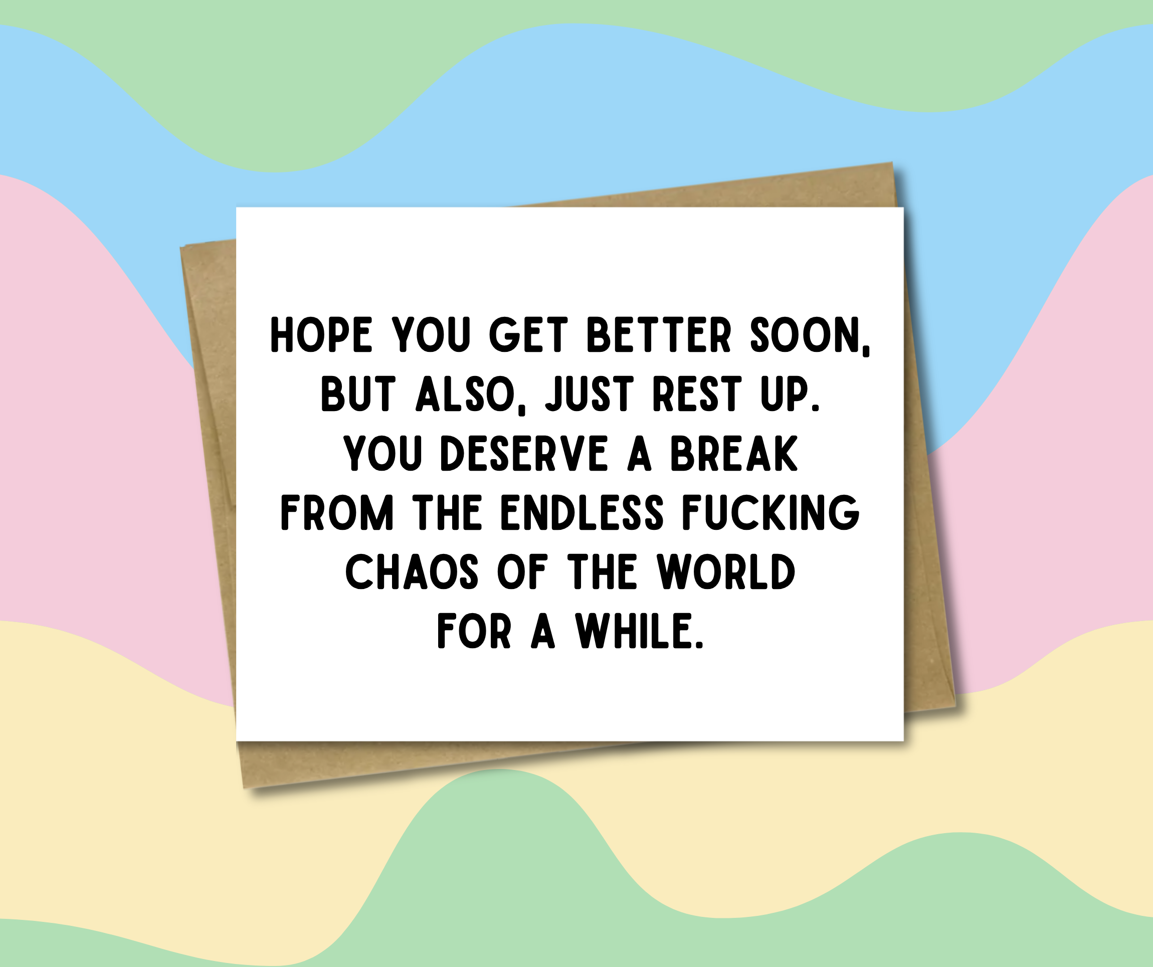 Bitter Ink Studio - Wholesale Get Well Card - Get Well - Endless Chaos1