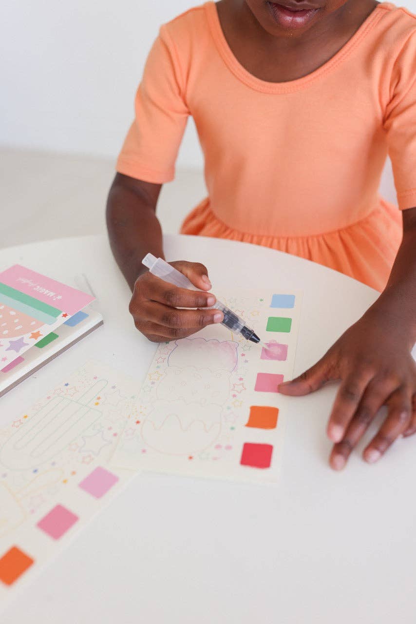 MagicPlaybook - Wholesale Art Set - Kids & Baby - Ice Cream Watercolor Book - Portable Art Set for on the Go1