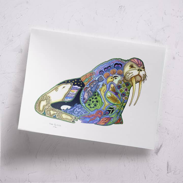 Walrus Signed Print for wholesale by EarthArt International