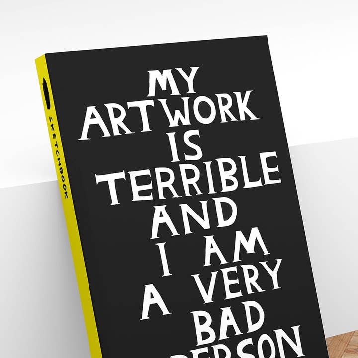 Funny Gift - Terrible Artwork Sketchbook by David Shrigley for wholesale by David Shrigley x Brainbox Candy
