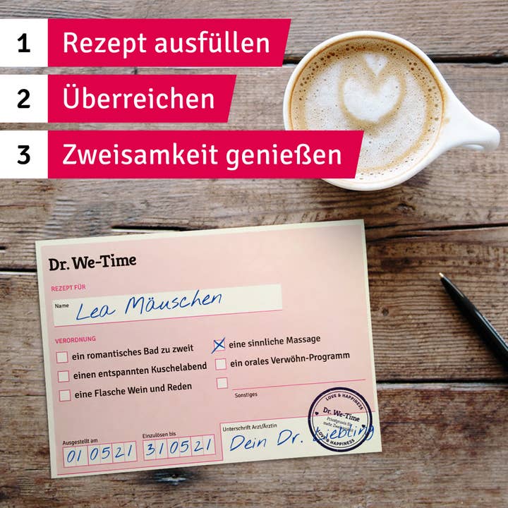 planet naughty - erotic gifts – Großhandel Scherz-/Geschenkartikel – Dr. We-Time - Gutscheinbuch für Liebes-Paare mit 25 Rezepten