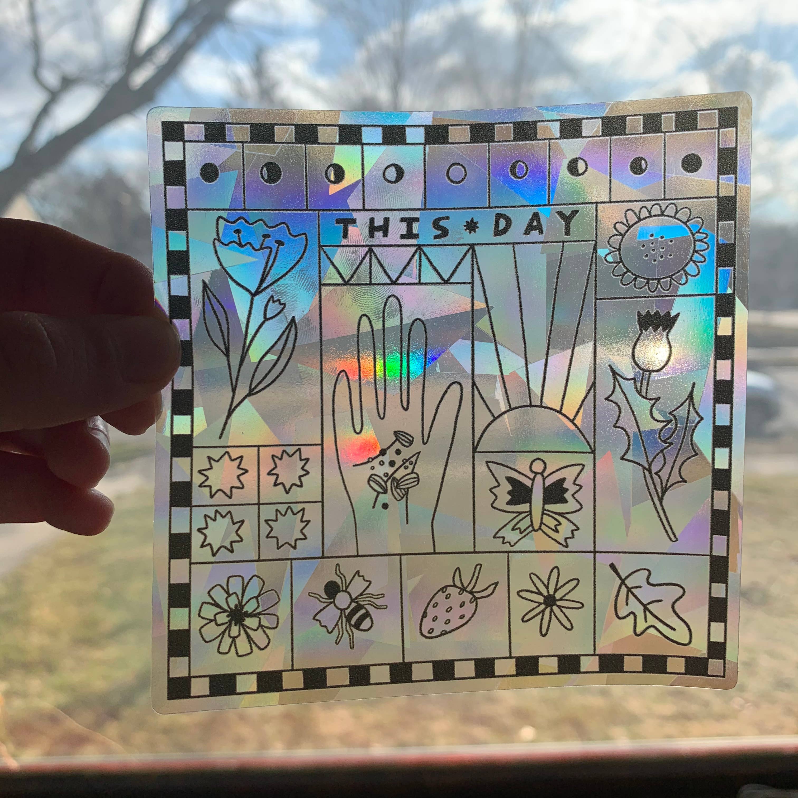 Katie Blanchard Art + Works - Wholesale Sticker - This Day - Rainbowmaker Window Decal1