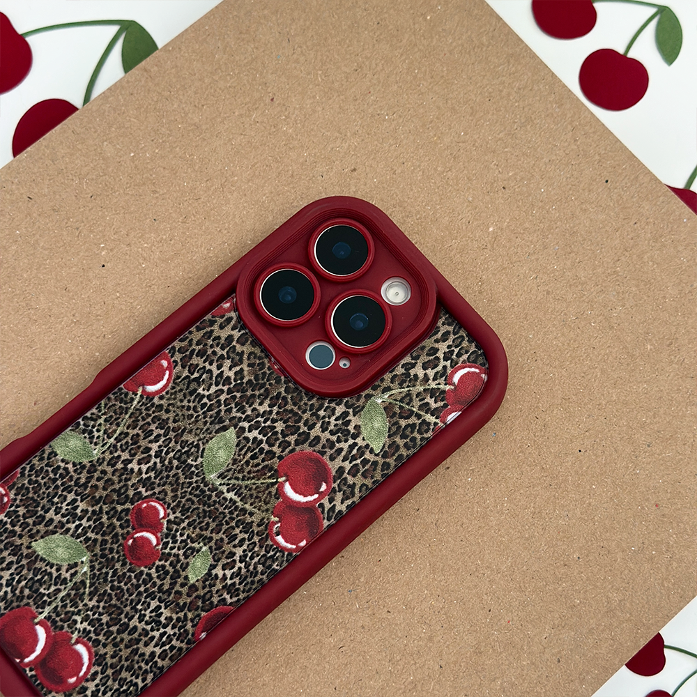 Coconut Lane - Wholesale Phone Case - Women's - Leopard Cherries Phone Case3
