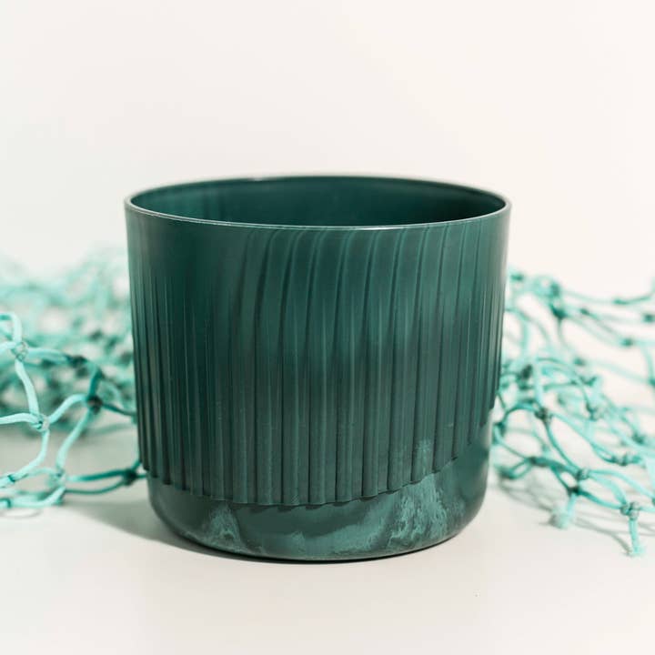 Ecotribo Large Recycled Plant Pot from Ghost Nets - Misty Cliffs for wholesale on Faire1