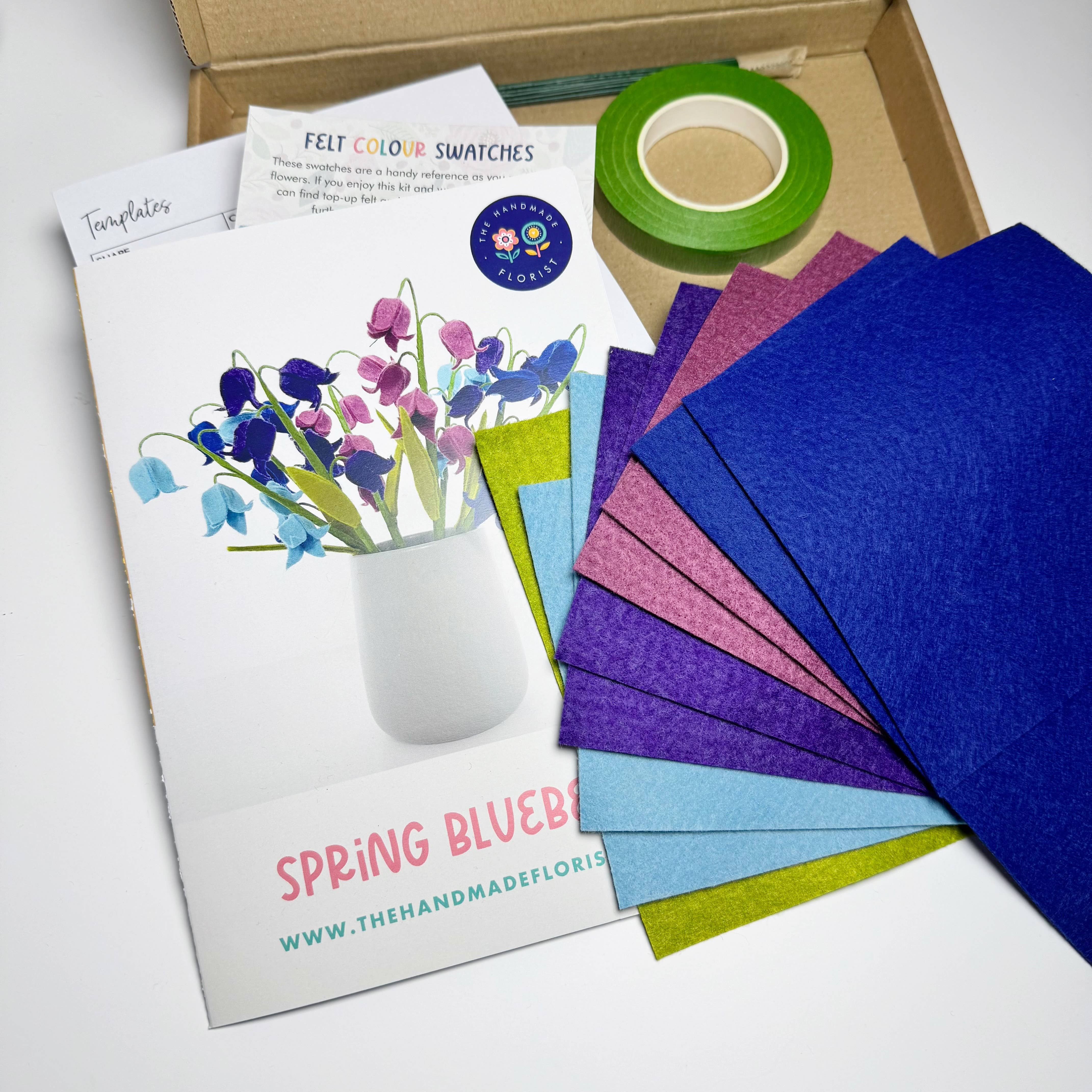 The Handmade Florist – wholesale DIY craft kit – Spring Bluebells felt flower craft kit 2