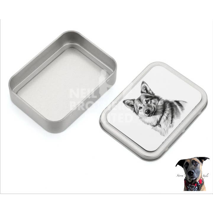 Storms Style - Wholesale Pet Treat Jar - Dog - Black and Grey Small Dog Metal Treat Tin - lots of breeds35