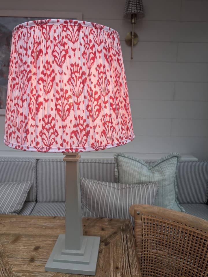 Jaipur roter Empire-Faltenlampenschirm für den Großhandel von LNH EDIT