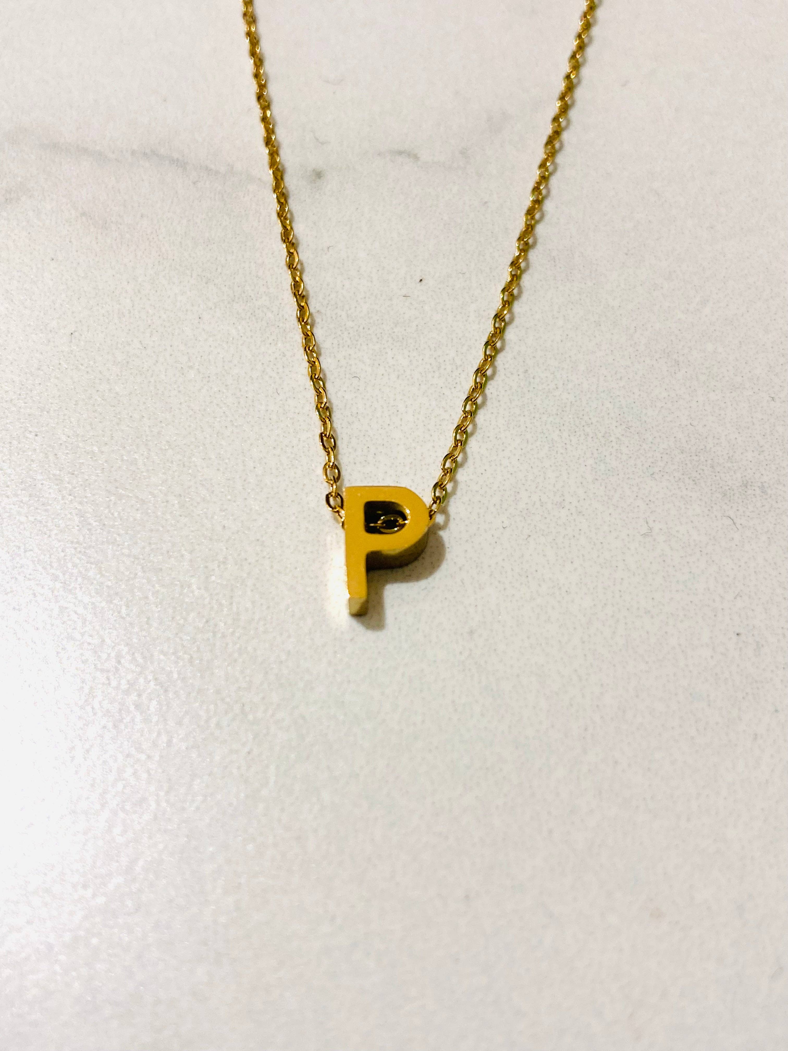 Cassette Barcelona - Wholesale Pendant/Charm Necklace - Initial Charm Necklace Gold All Letters22