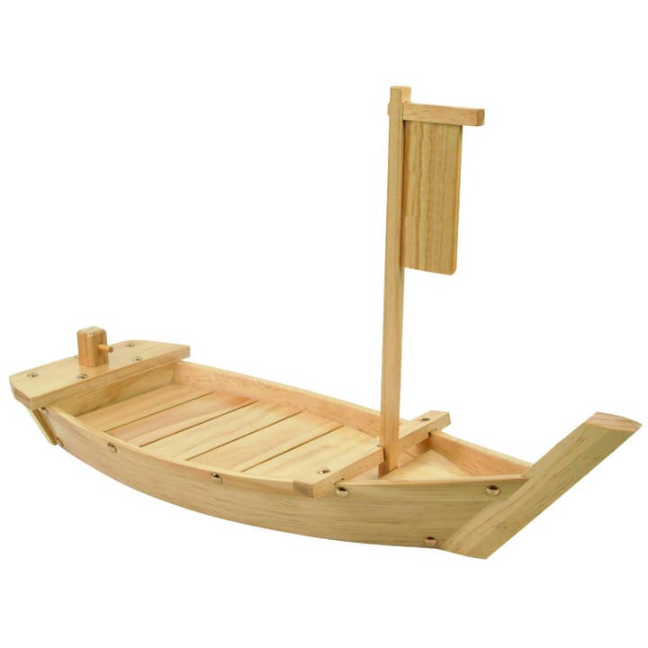 KT Supply - Wholesale Kitchen tool/gadget - 9 1/4 L X 30 W X 3 1/4 H Wood Sushi Boat