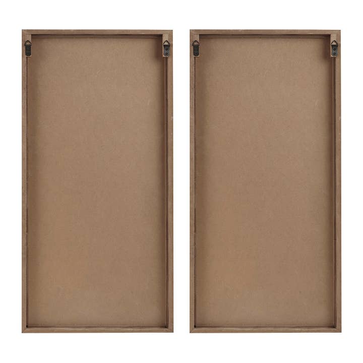 Olliix - Wholesale Decorative Panel - Carved Palm Leaves Tropical 2-Piece Wood Wall Art Home Decor