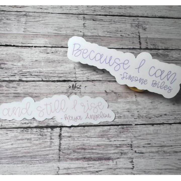 Simone Biles & Maya Angelou Inspirational Stickers for wholesale by The Teaching Duo