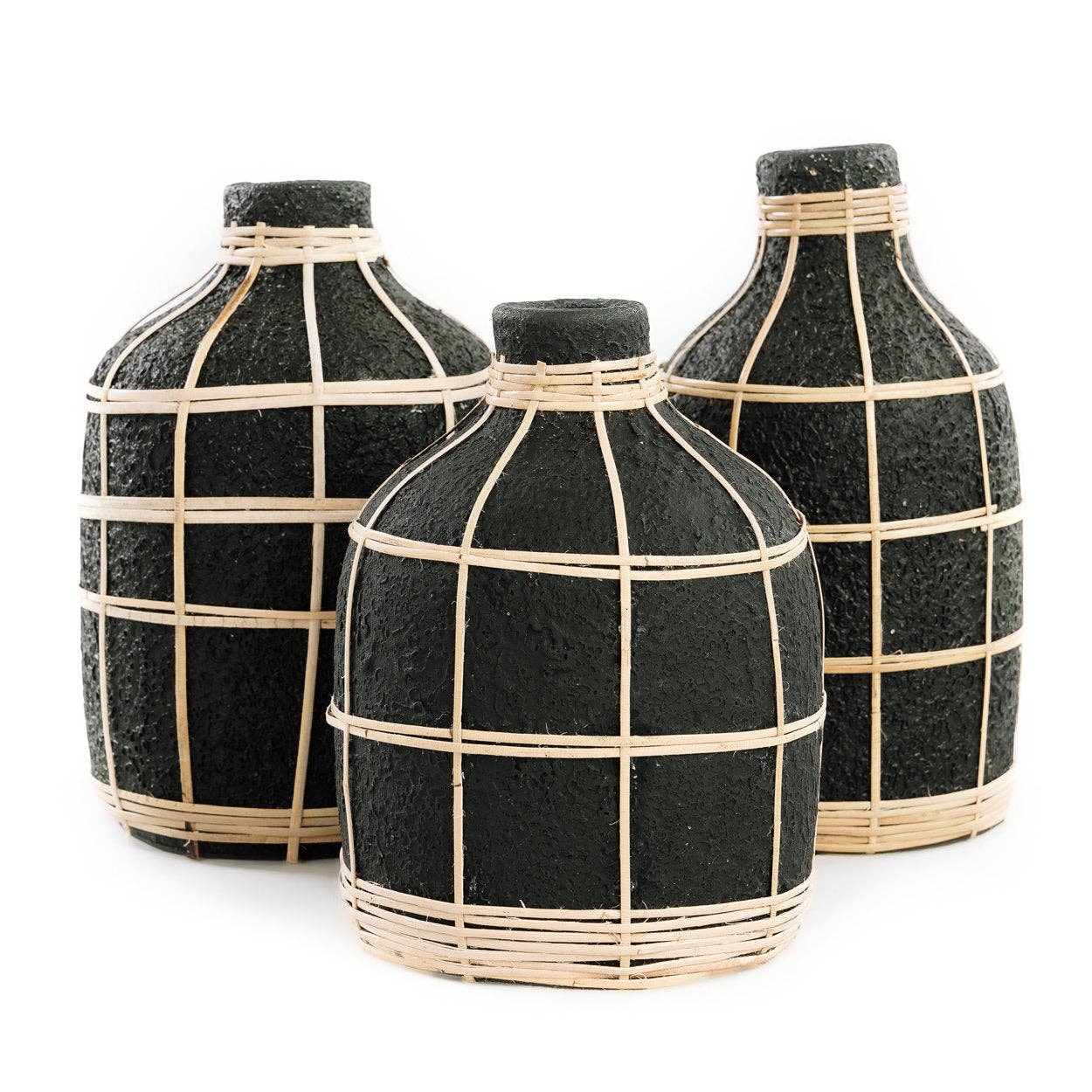 Bazar Bizar Living - Wholesale Vase - The Whoopy Vase - Black Natural - S4