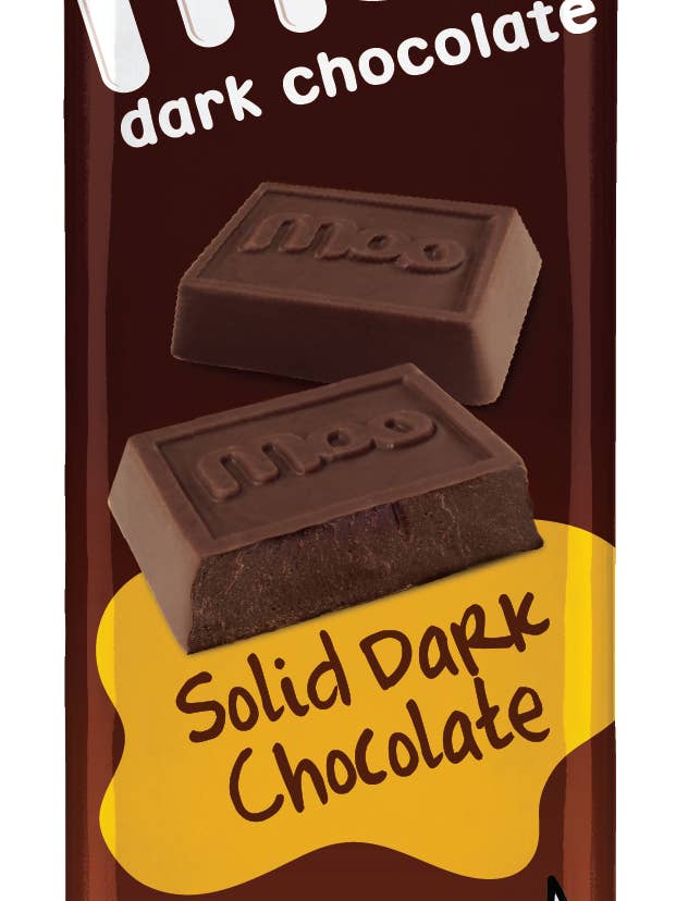 Grande barre de chocolat noir naturel, 1,4 oz pour la vente par MOO Organic Chocolates