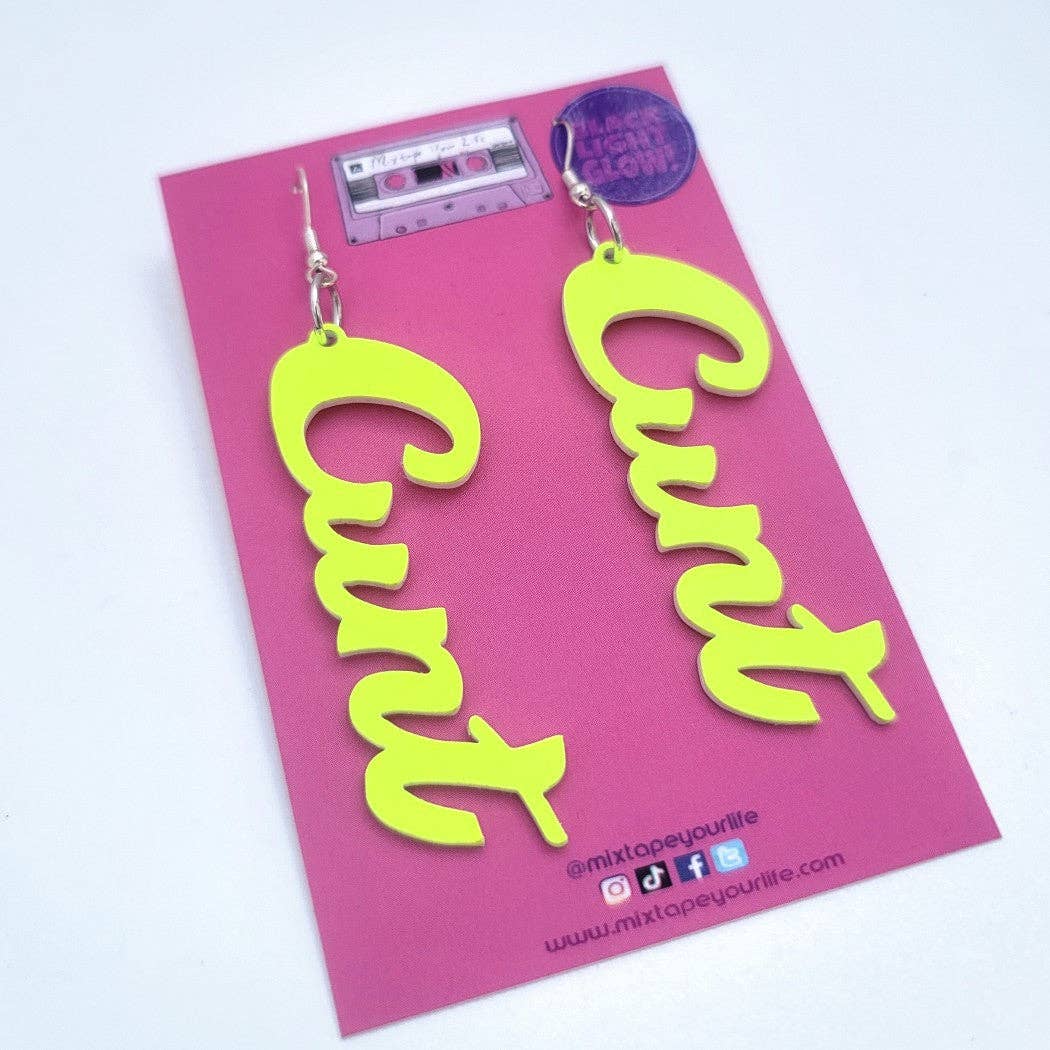 Mixtape Your Life - Wholesale Dangle Earrings - Mini Cunt Dangle Earrings8