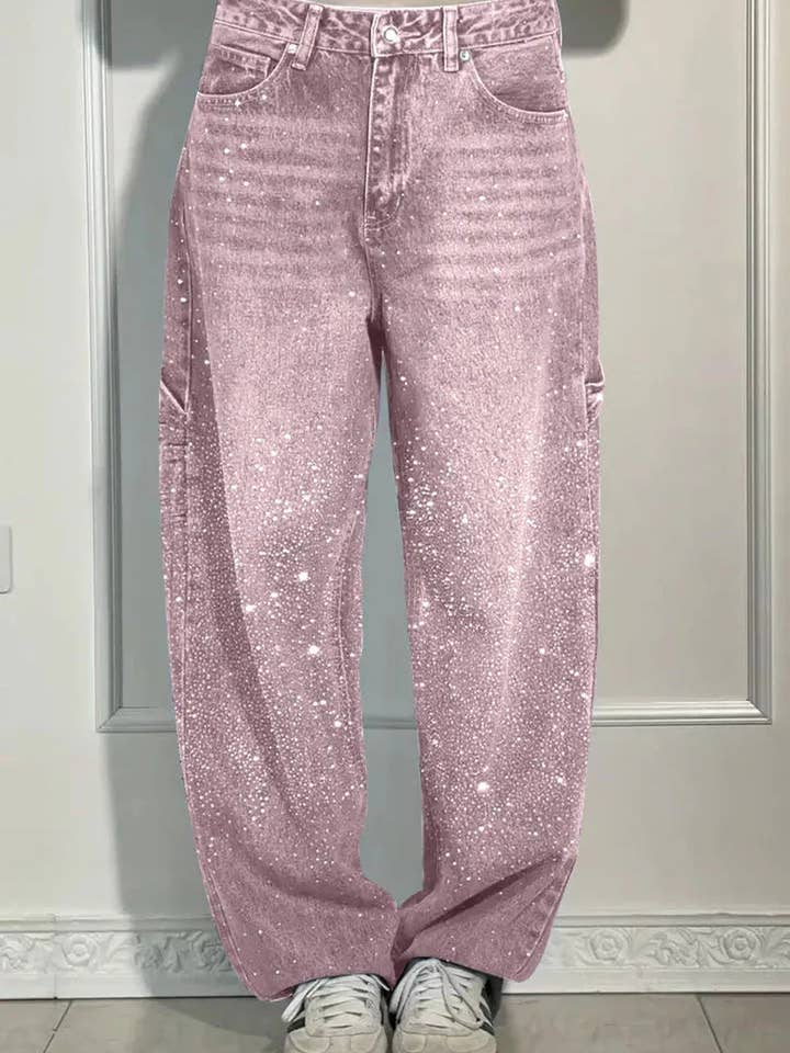 Mccolin - Wholesale Jeans - Women's - Splatter Wash Relaxed Jeans1