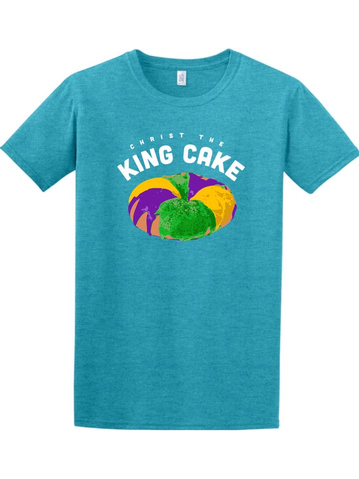 Sock Religious - Wholesale Screen Printed T-Shirt - Unisex - Christ the King Cake Adult T-Shirt8