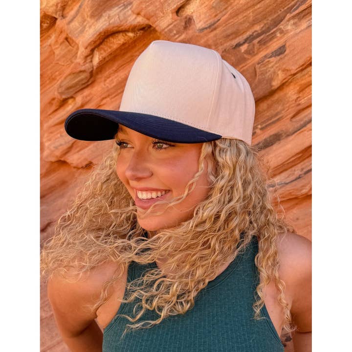 MiMi Wholesale - Wholesale Trucker Hat - Women's - TCM0002 Two Tone Canvas Trucker Hat