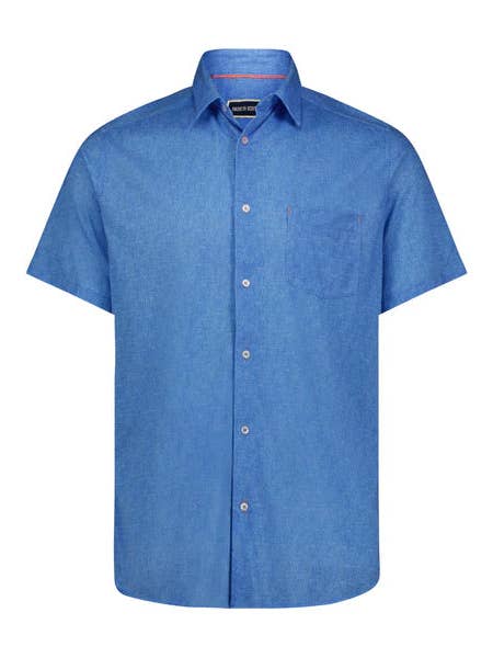 Camisa de manga corta azul elástica American Heritage para venta al por mayor de Diamond Apparel Jackets