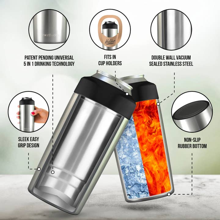 MakerFlo - Wholesale Insulated Mug/Tumbler - FrostBuddy® Universal Buddy 2.0 Matte Finish3