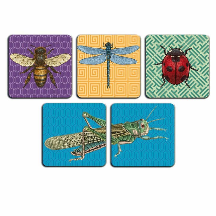 Lot de 5 sous-verres à insectes pour la vente par Escapulario