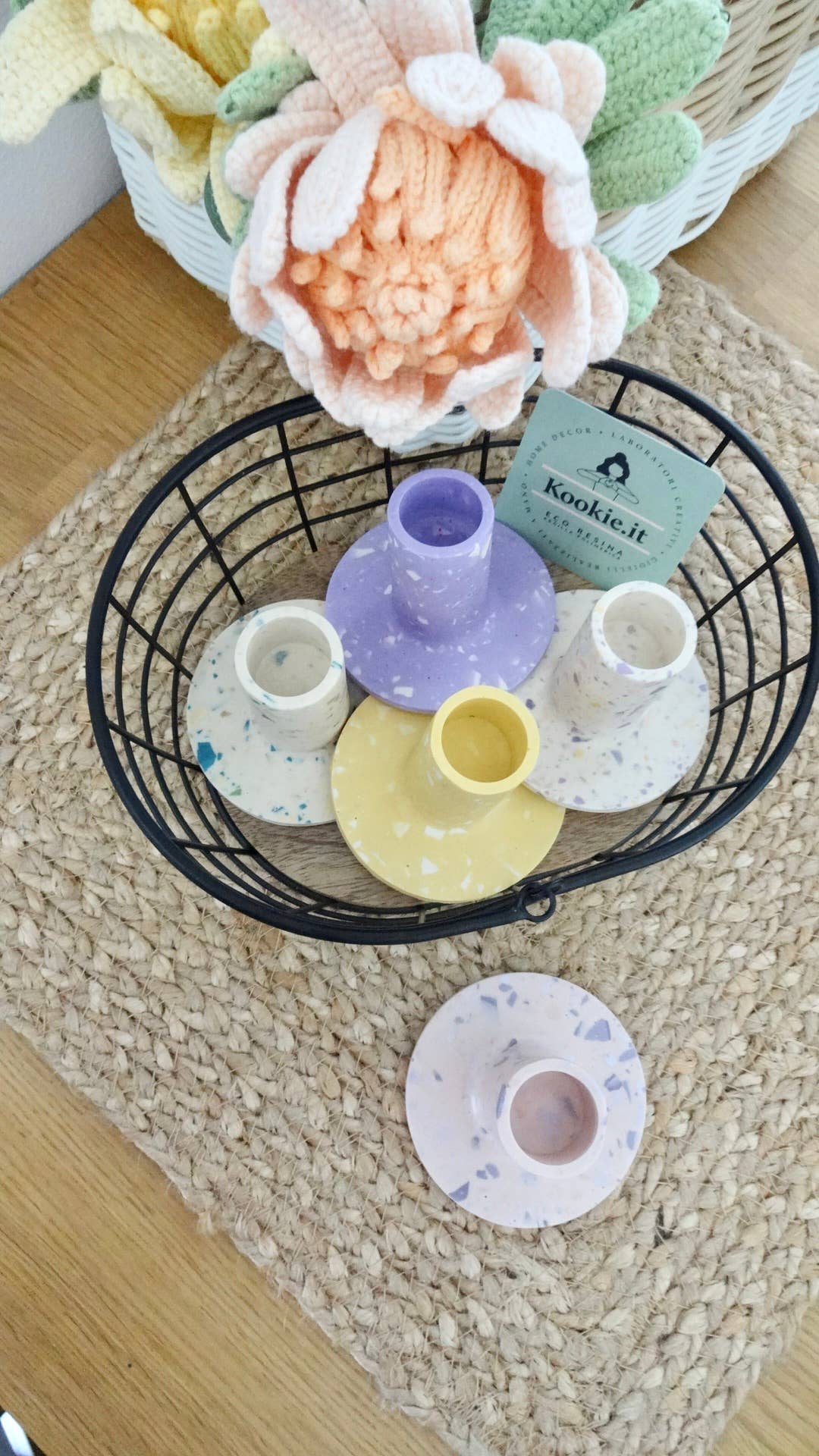 Kookie - Wholesale Candle Holder - Candelabra Long Candle Holder - Terrazzo2