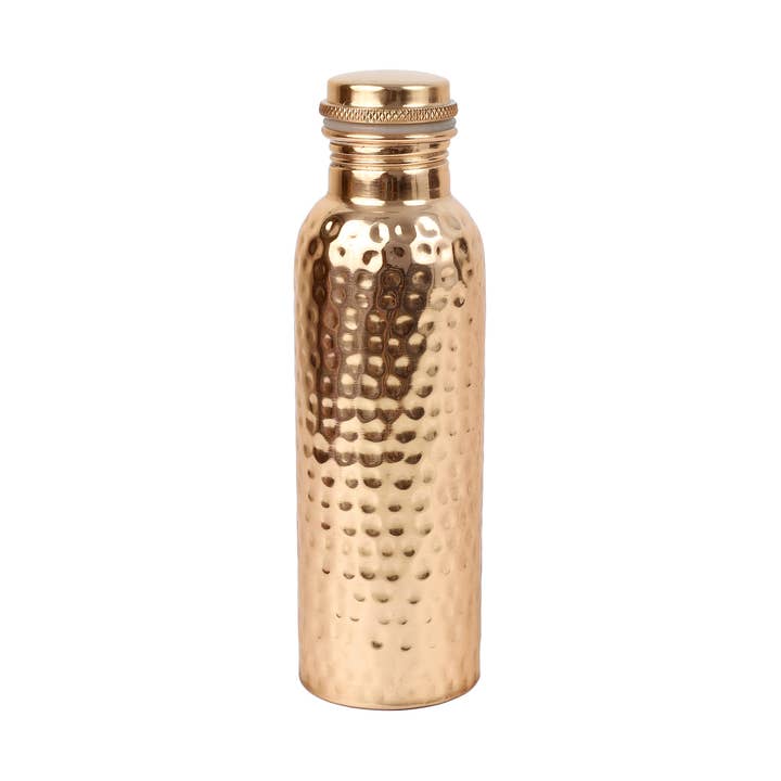 Hammered Copper Bottle - 500 ML for wholesale by El'Cobre-Ecozonelifestyle