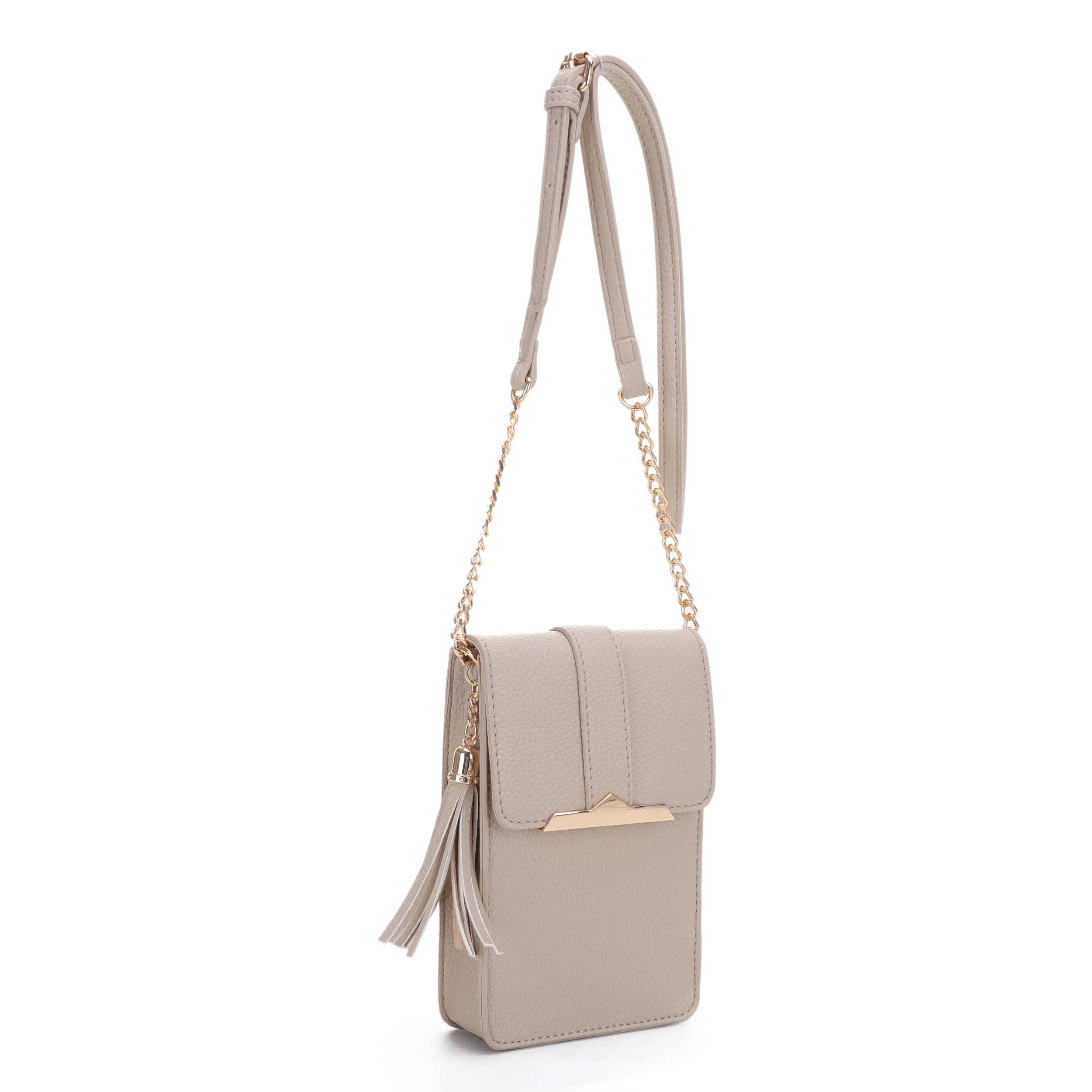 Isabelle Handbags - Vendita all'ingrosso Borsa a tracolla - Donna - FC20568 Borsa a Tracolla Porta Telefono con Ferramenta in Metallo Dorato5