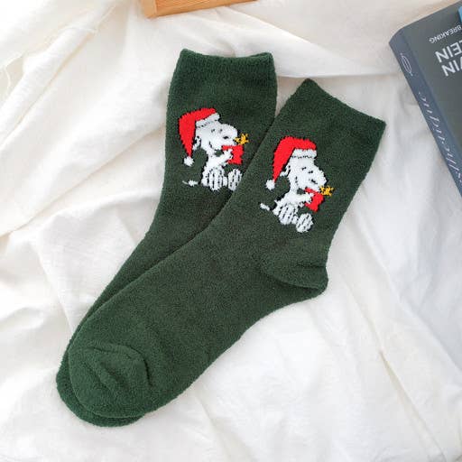K_Wonderland – wholesale Strumpor - Unisex – Peanuts Snoopy COZY varma sovstrumpor - ULTRA SOFT