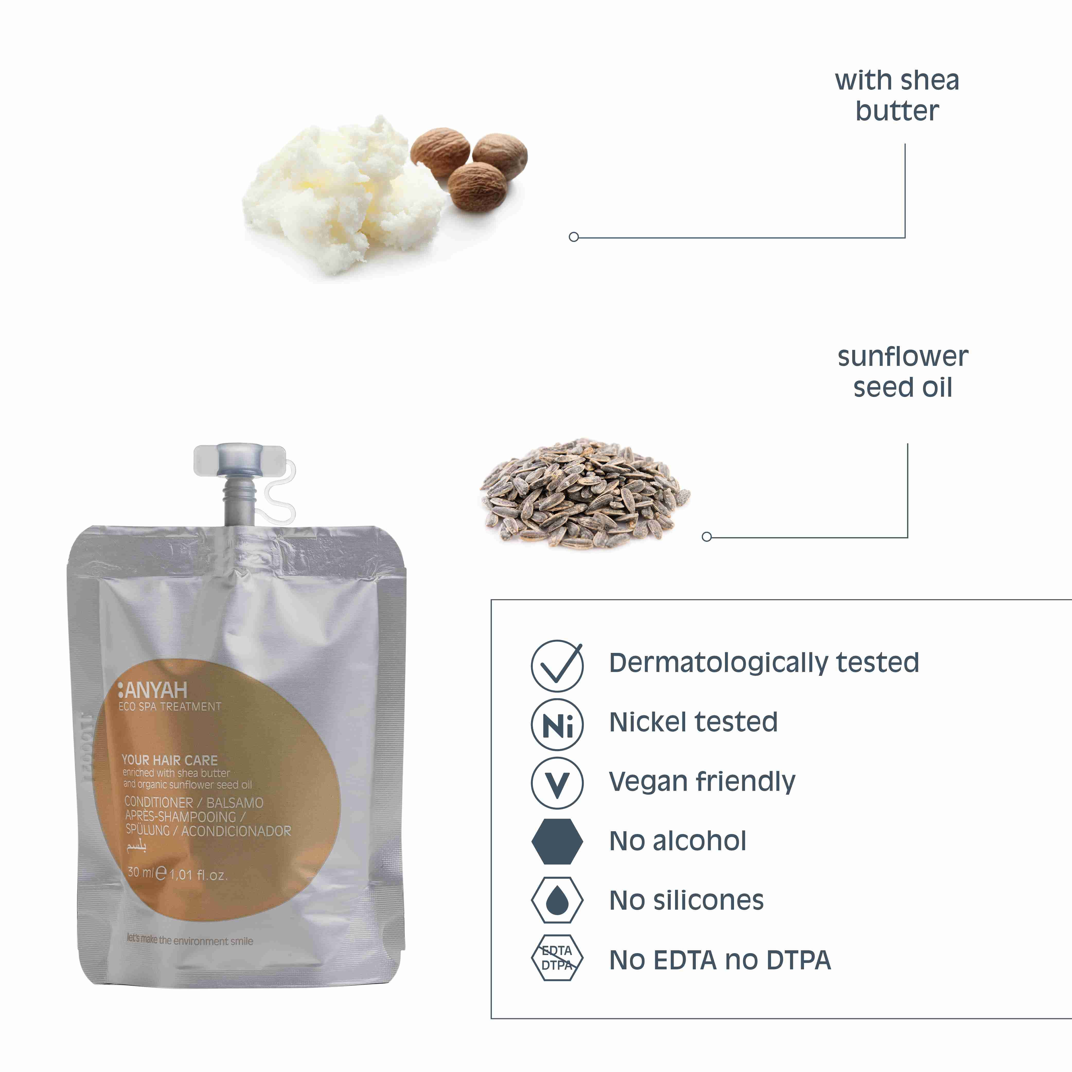 GFL Cosmetics - Wholesale Shampoo & Conditioner Set - Anyah Conditioner (1.01 Fluid Ounce) - 200Pack3