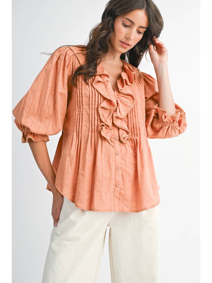 Camellia - Wholesale Blouse - Women's - FLOWING RUFFLED BLOUSE4